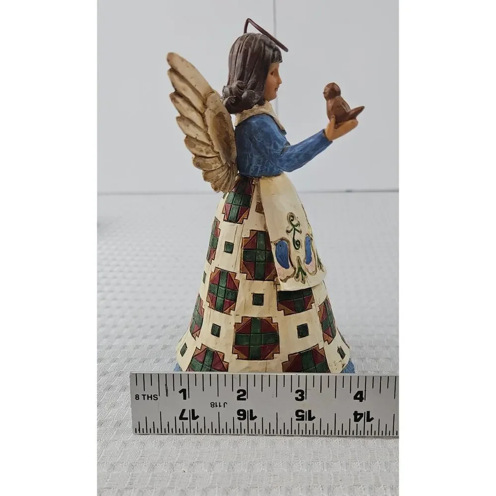 Jim Shore‎ 2002 Angel Figurine with birds, Heartwood Creek , Enesco C105168